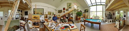Panorama von Stockhus' Atelier.
