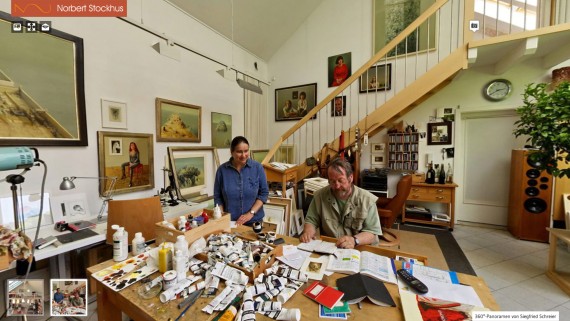 Panorama von Stockhus' Atelier.